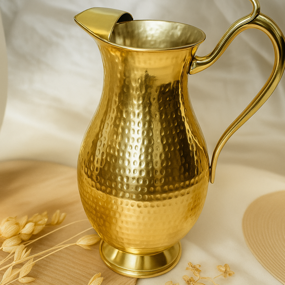 Royal Hammered Copper Jug Set
